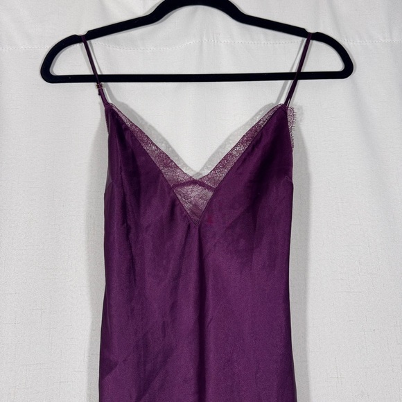 Victoria’s Secret Plum Satin Crossback Slip Dress - Picture 3 of 7